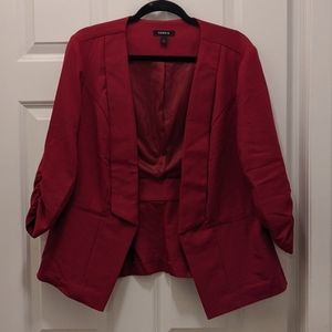 Pinkish Red Torrid Suit Jacket Size 1 3/4 sleeves